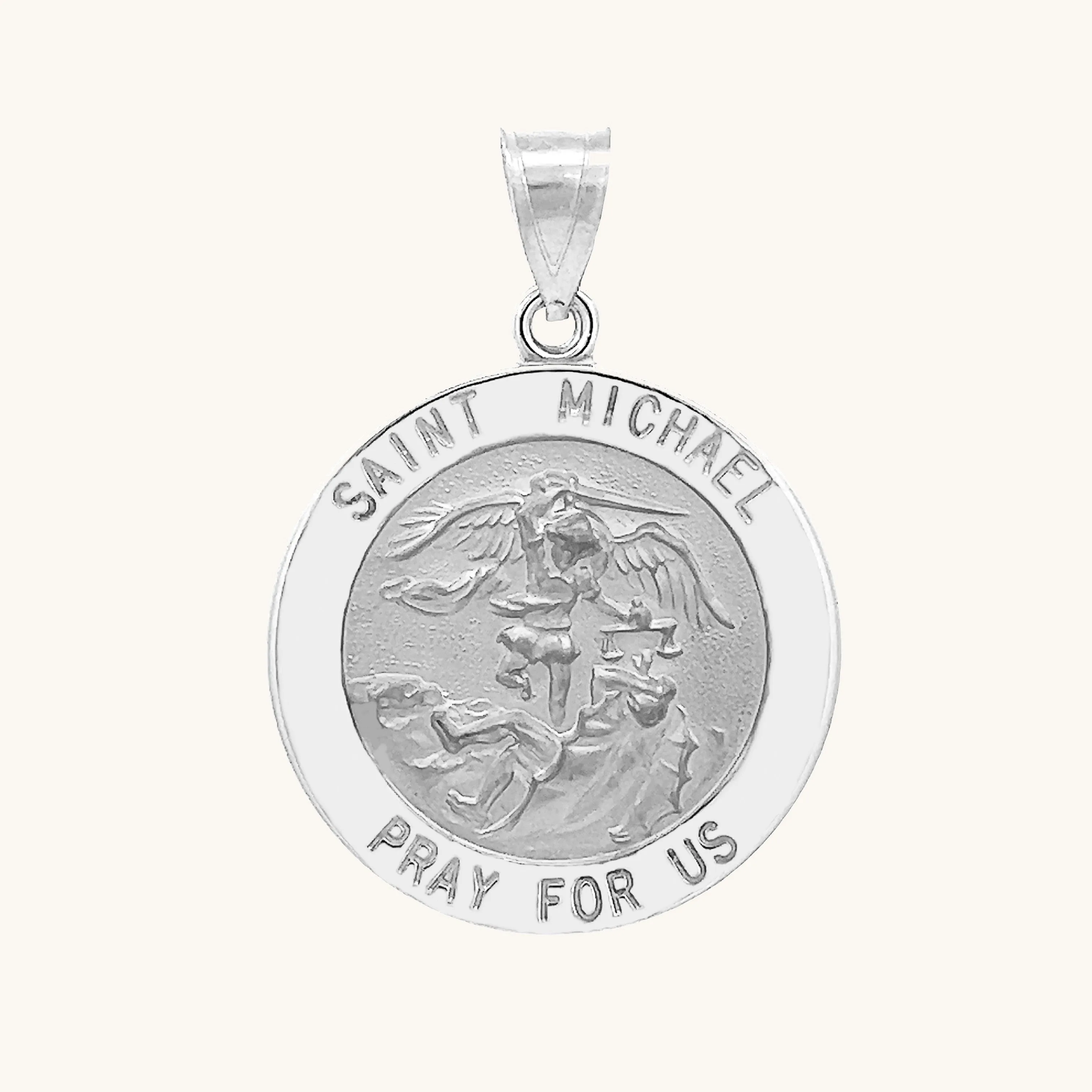 14K GOLD SAINT MICHAEL MEDAL | ROUND