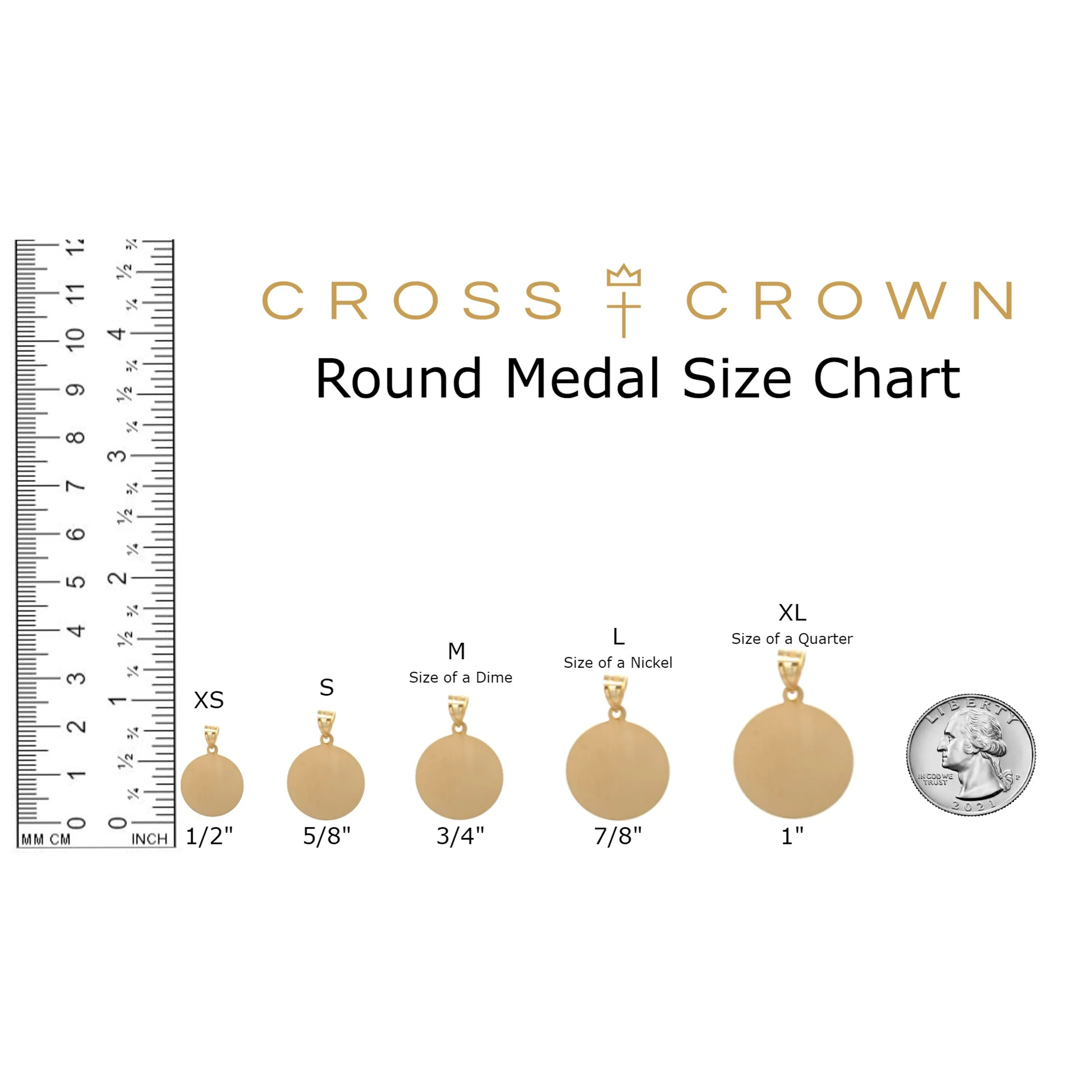 14K GOLD SAINT MICHAEL MEDAL | ROUND