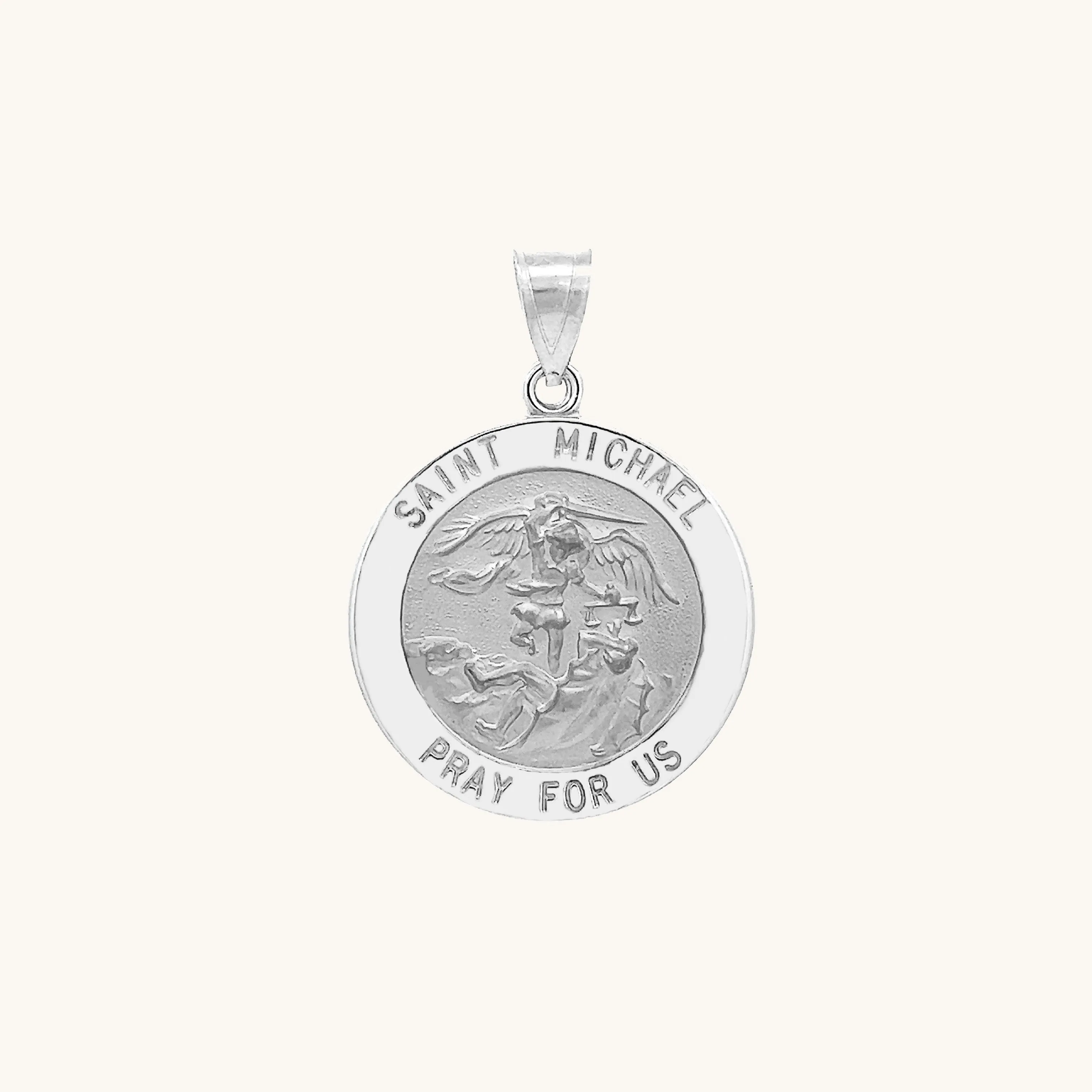 14K GOLD SAINT MICHAEL MEDAL | ROUND