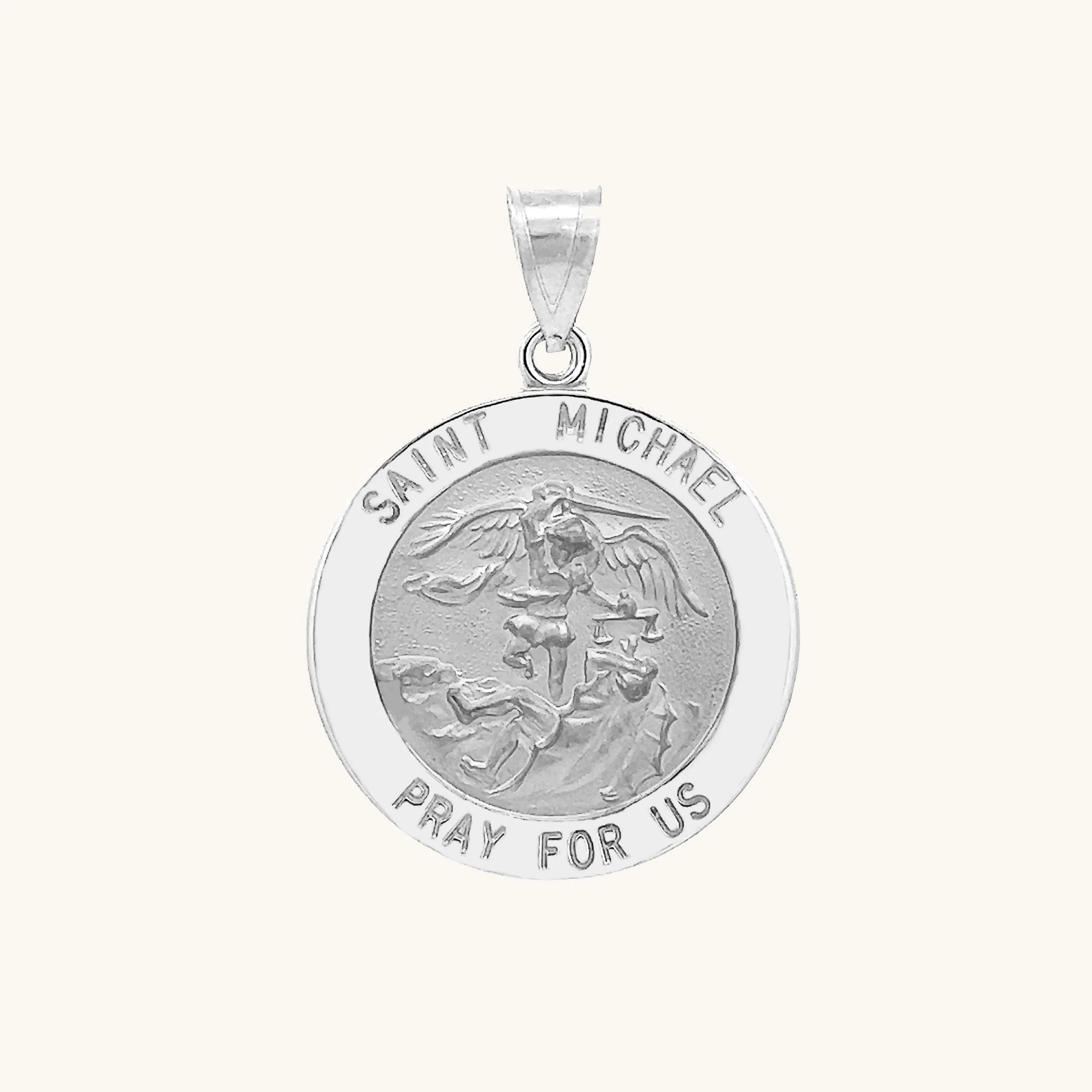 14K GOLD SAINT MICHAEL MEDAL | ROUND