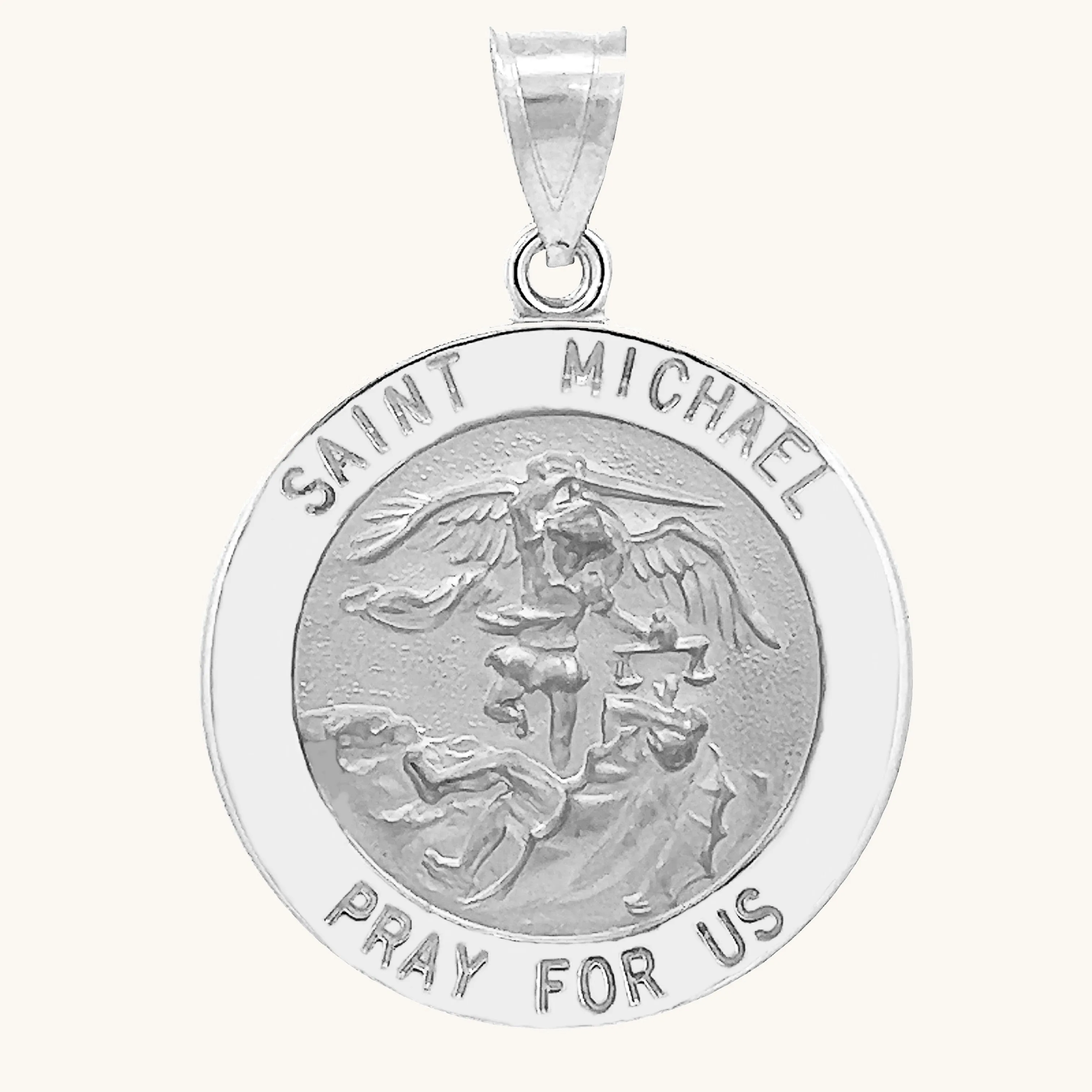 14K GOLD SAINT MICHAEL MEDAL | ROUND