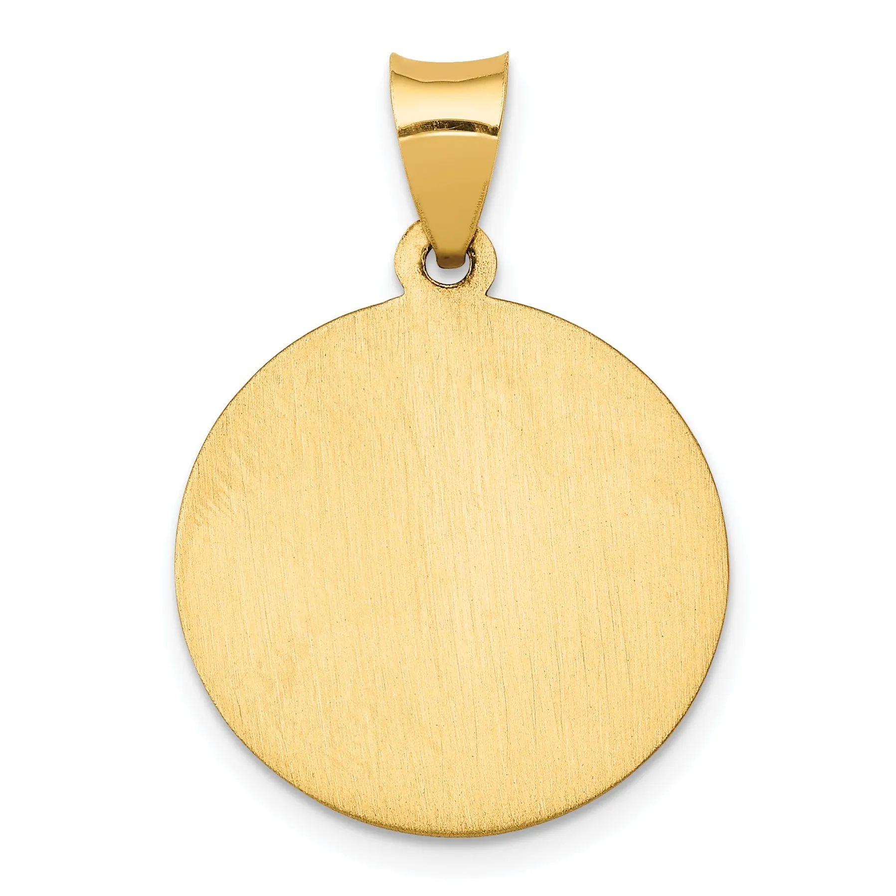 14k Yellow Gold Saint Barbara Medal Pendant