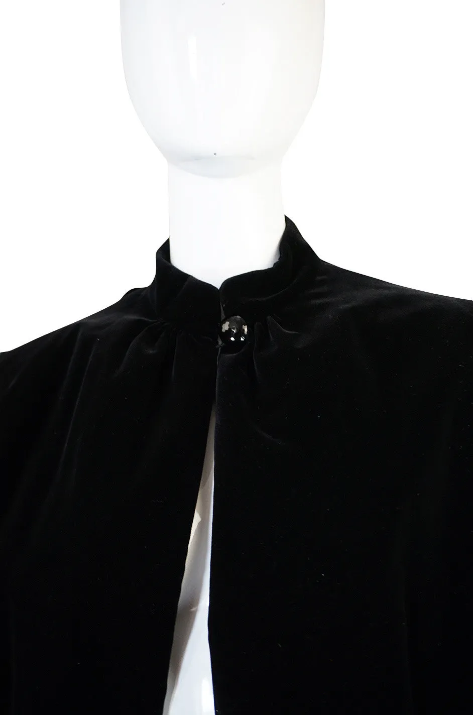 1970s Saint Laurent Multi Color Velvet Smock Jacket