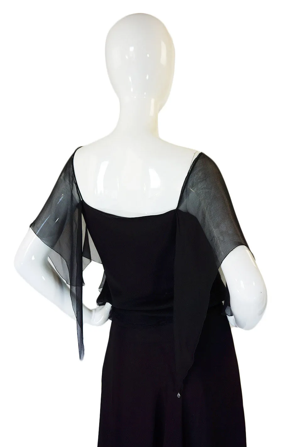 1970s Silk Chiffon Holly Harp Skirt & Top