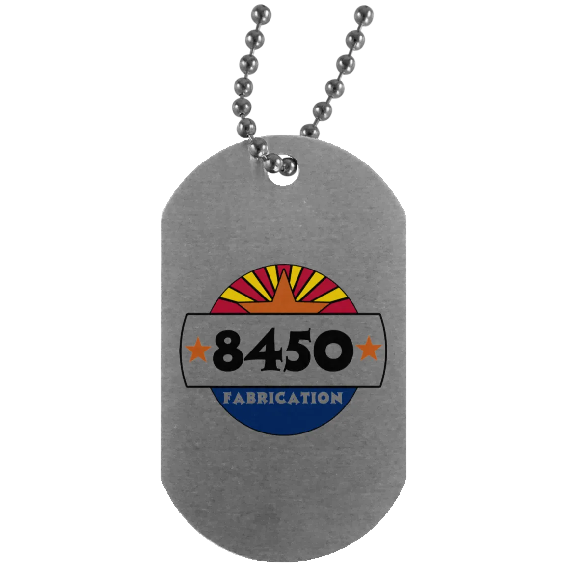 8450 Fab dye sub logo UN4004 Silver Dog Tag