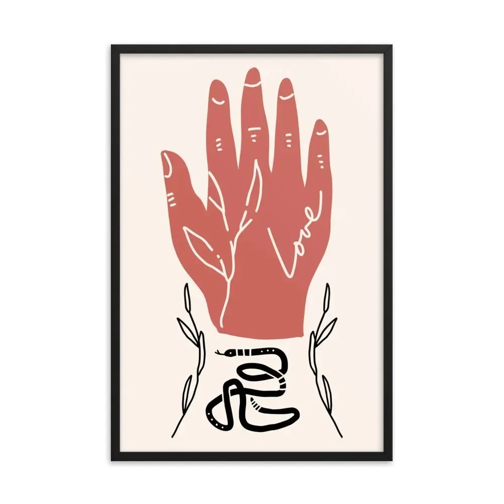 A Helping Hand: Matisse-Inspired Framed Poster – A Masterpiece of Connection and Elegance