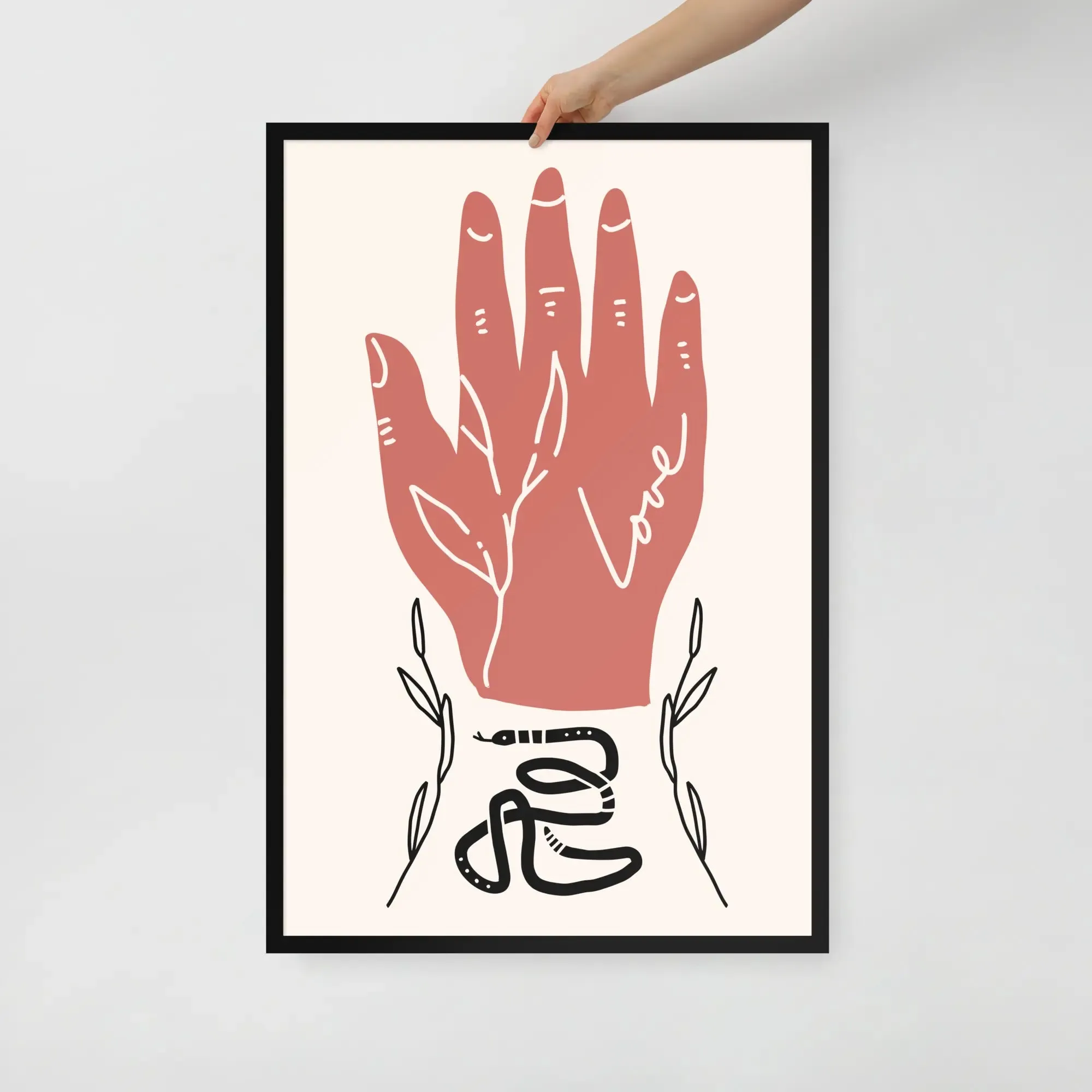 A Helping Hand: Matisse-Inspired Framed Poster – A Masterpiece of Connection and Elegance