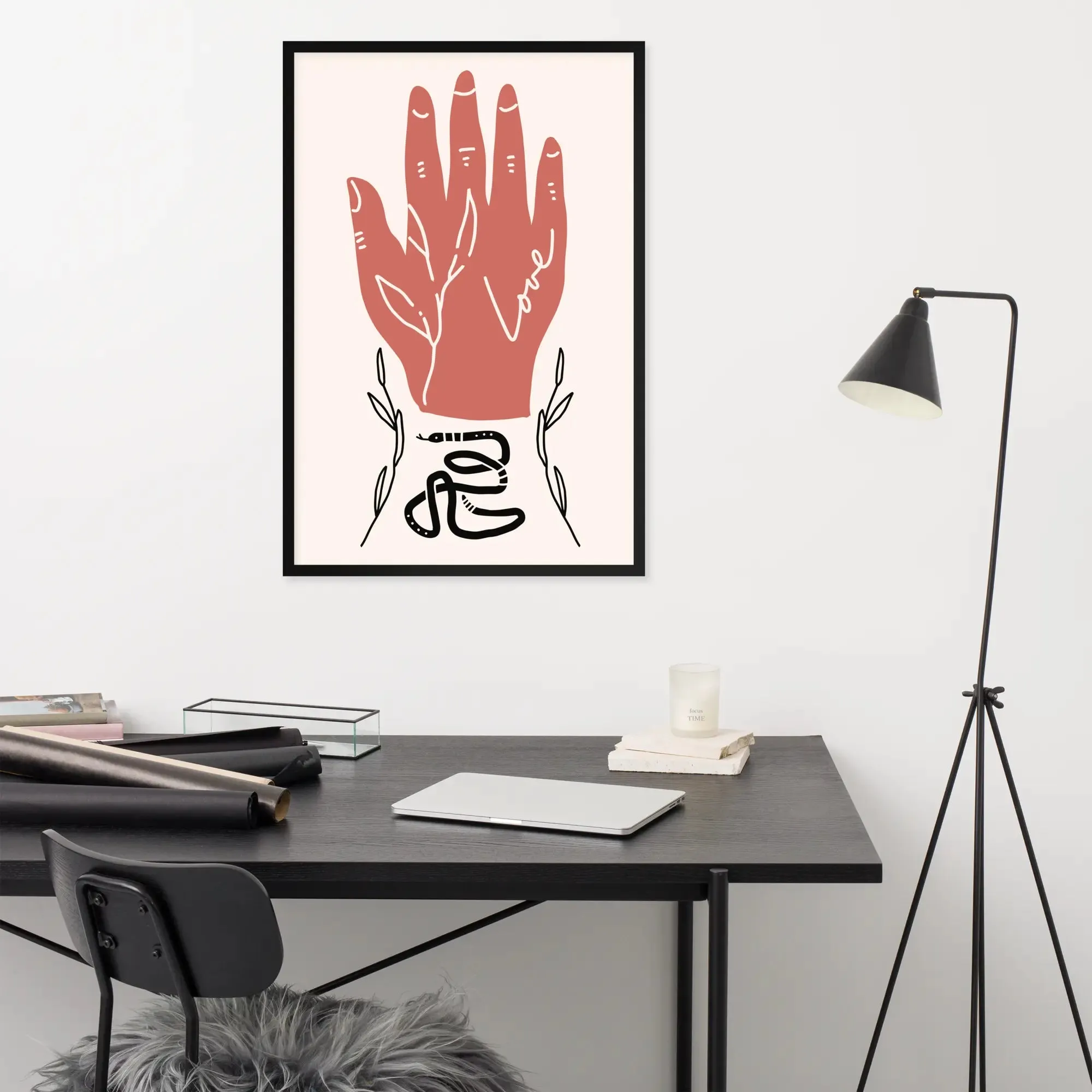 A Helping Hand: Matisse-Inspired Framed Poster – A Masterpiece of Connection and Elegance