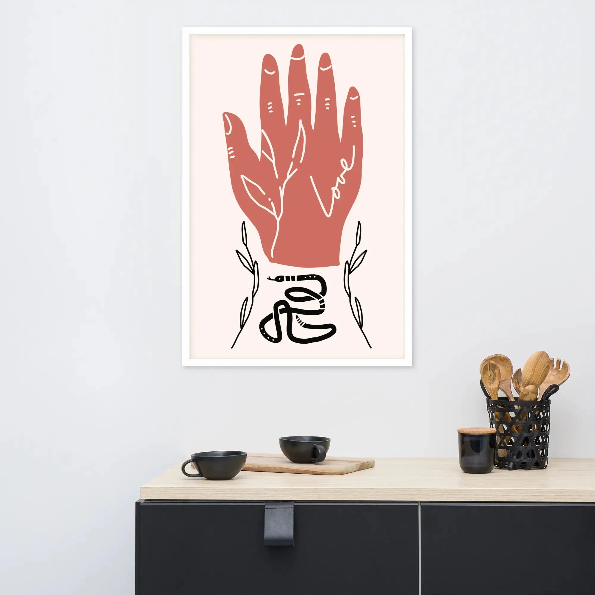 A Helping Hand: Matisse-Inspired Framed Poster – A Masterpiece of Connection and Elegance