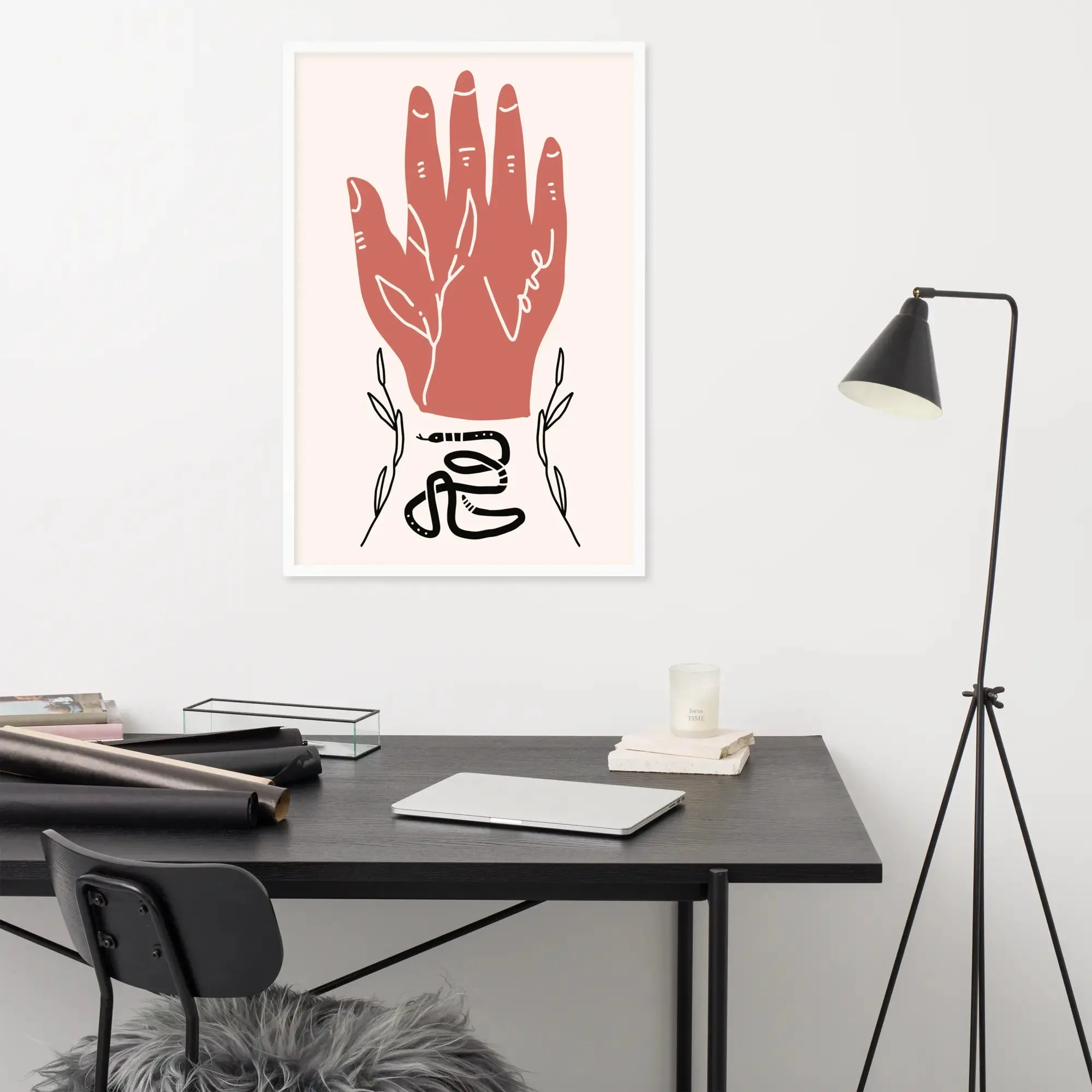 A Helping Hand: Matisse-Inspired Framed Poster – A Masterpiece of Connection and Elegance