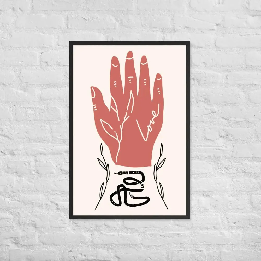 A Helping Hand: Matisse-Inspired Framed Poster – A Masterpiece of Connection and Elegance