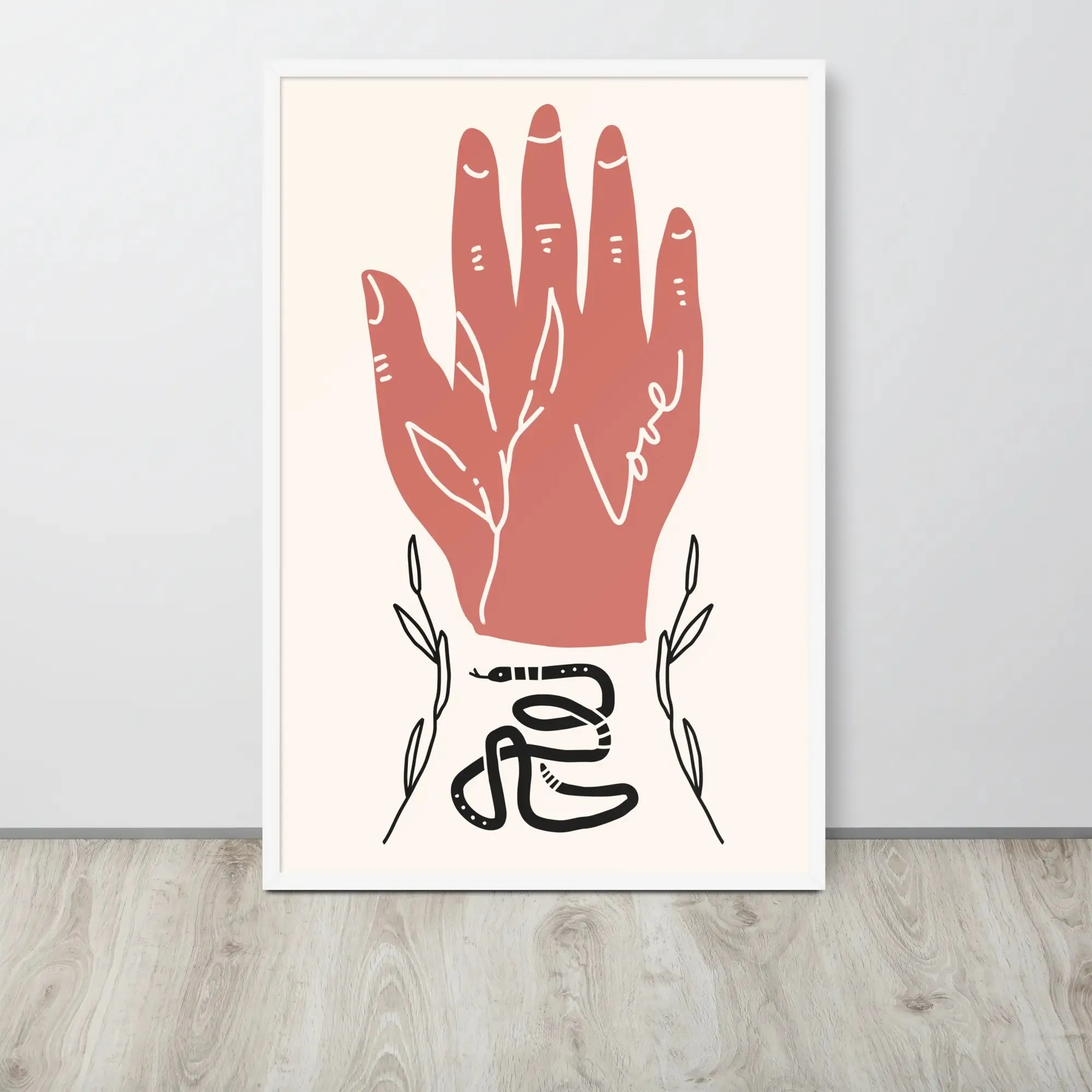 A Helping Hand: Matisse-Inspired Framed Poster – A Masterpiece of Connection and Elegance