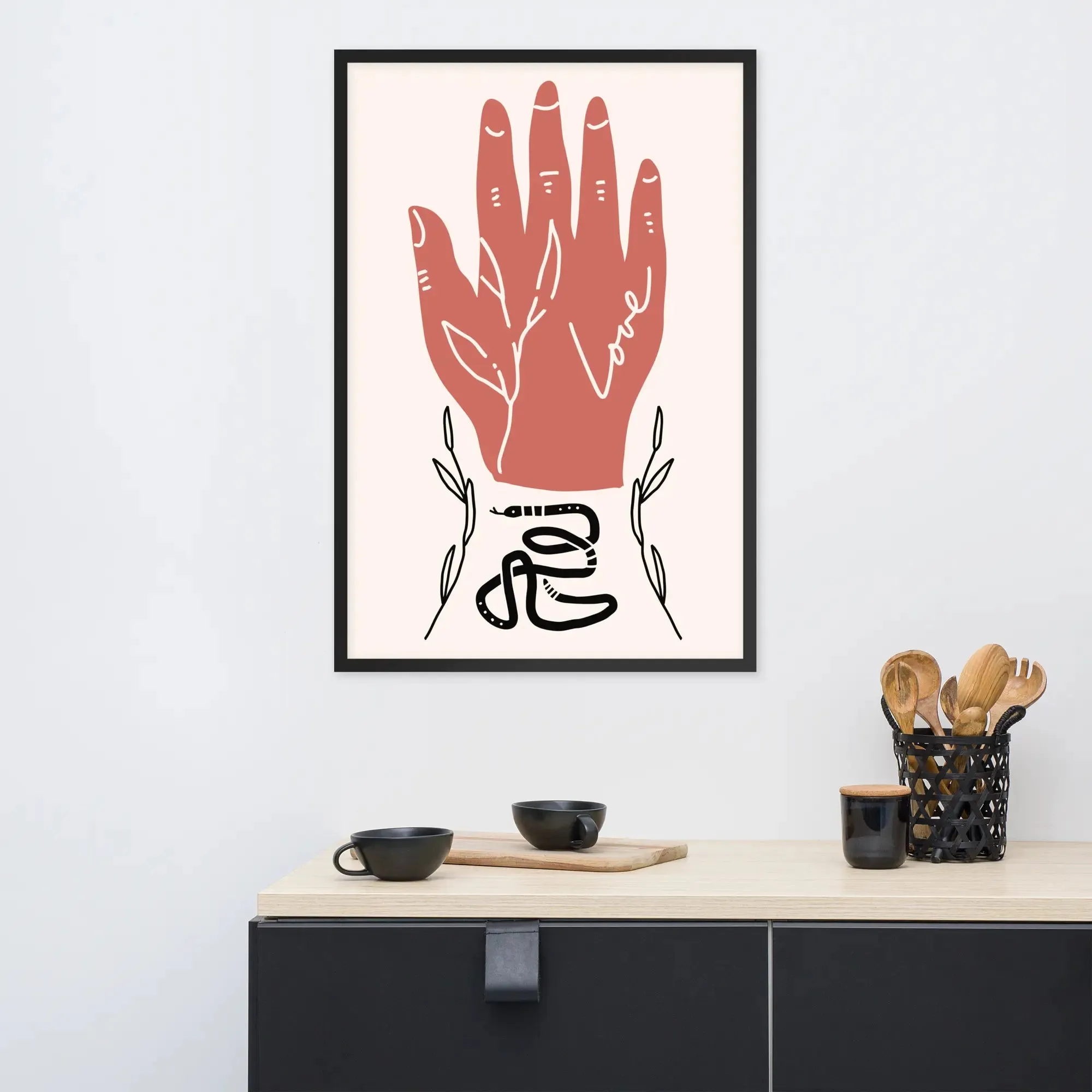 A Helping Hand: Matisse-Inspired Framed Poster – A Masterpiece of Connection and Elegance