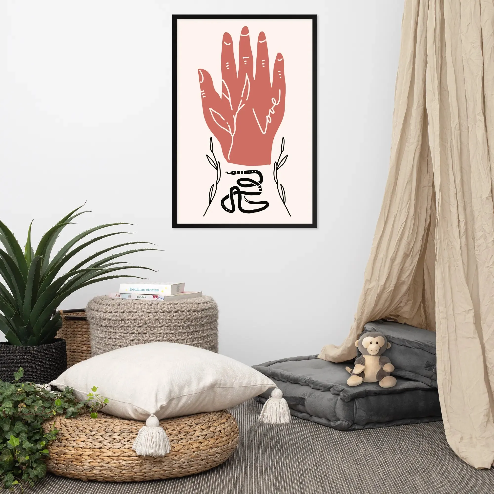 A Helping Hand: Matisse-Inspired Framed Poster – A Masterpiece of Connection and Elegance