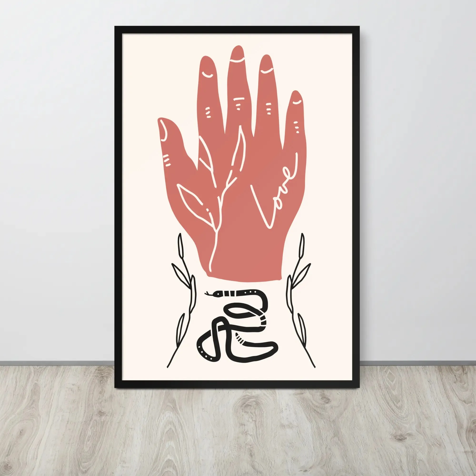 A Helping Hand: Matisse-Inspired Framed Poster – A Masterpiece of Connection and Elegance