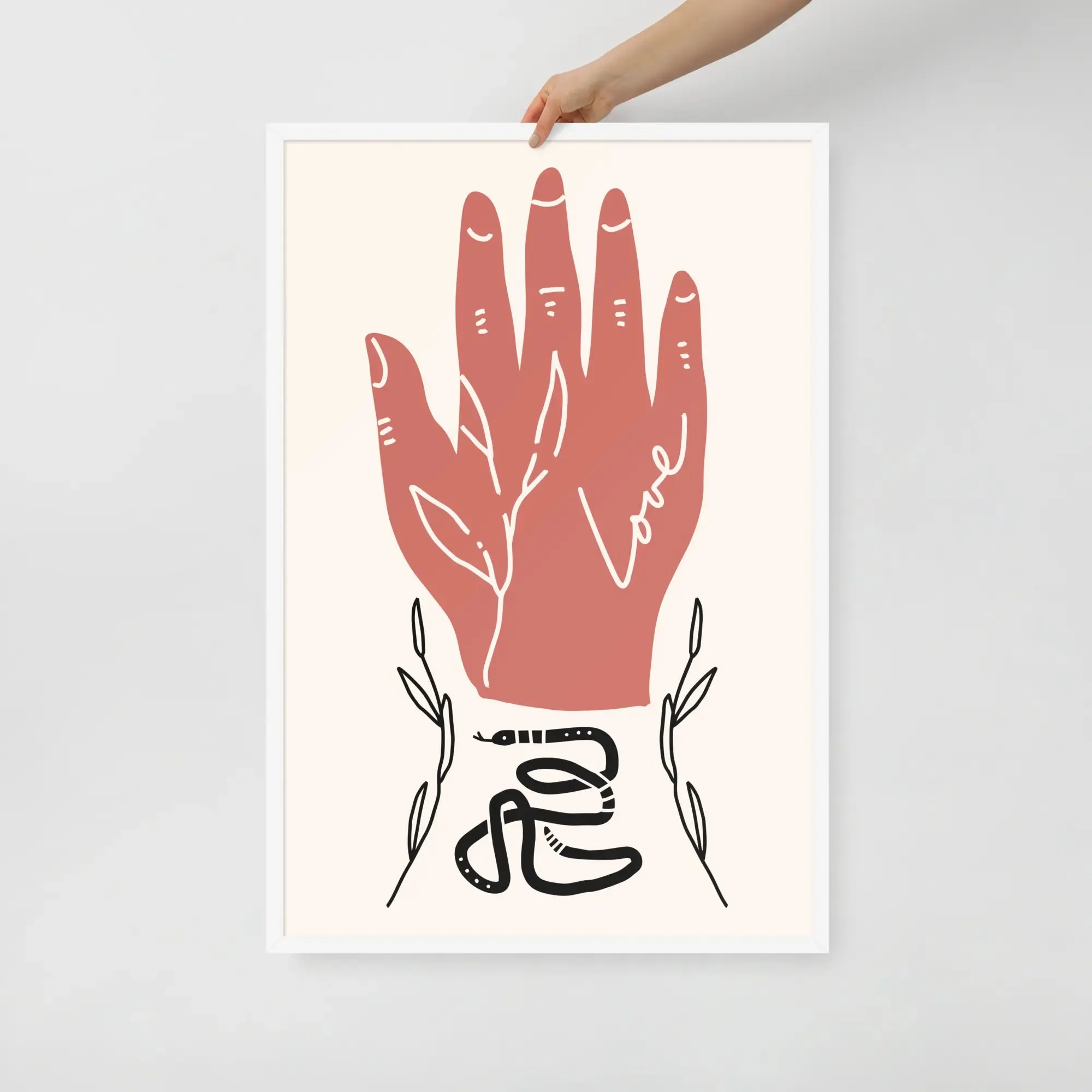 A Helping Hand: Matisse-Inspired Framed Poster – A Masterpiece of Connection and Elegance
