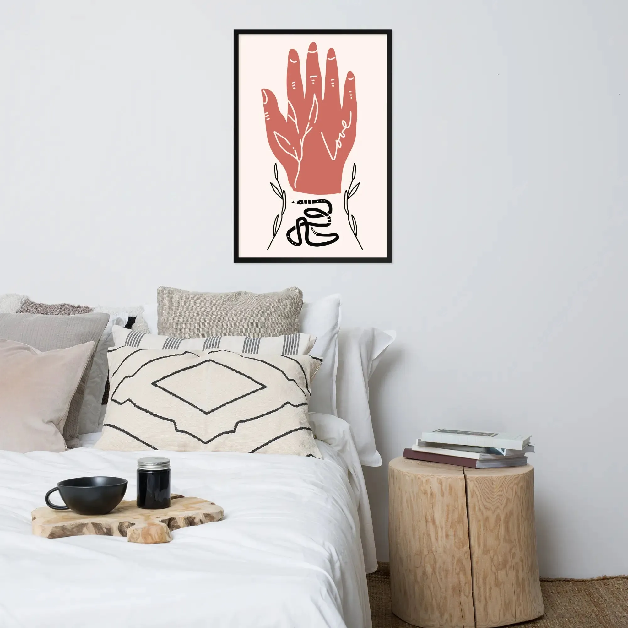 A Helping Hand: Matisse-Inspired Framed Poster – A Masterpiece of Connection and Elegance