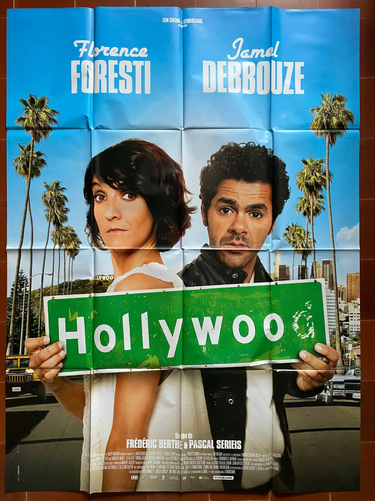 Affiche HOLLYWOOD Frederic BERTHE Jamel DEBBOUZE Florence FORESTI  120x160cm