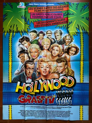 Affiche HOLLYWOOD GRAFFITI Ron BLACKMAN Marylin MONROE CHAPLIN 120x160cm