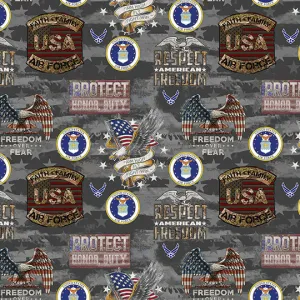 AIR FORCE-Camo Flag-100% Cotton-1338AF