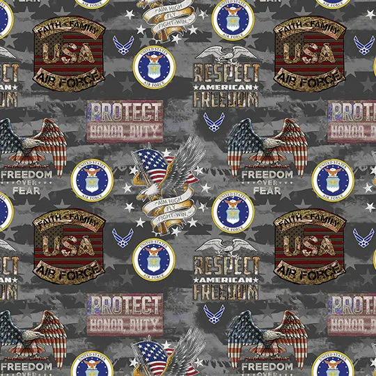 AIR FORCE-Camo Flag-100% Cotton-1338AF