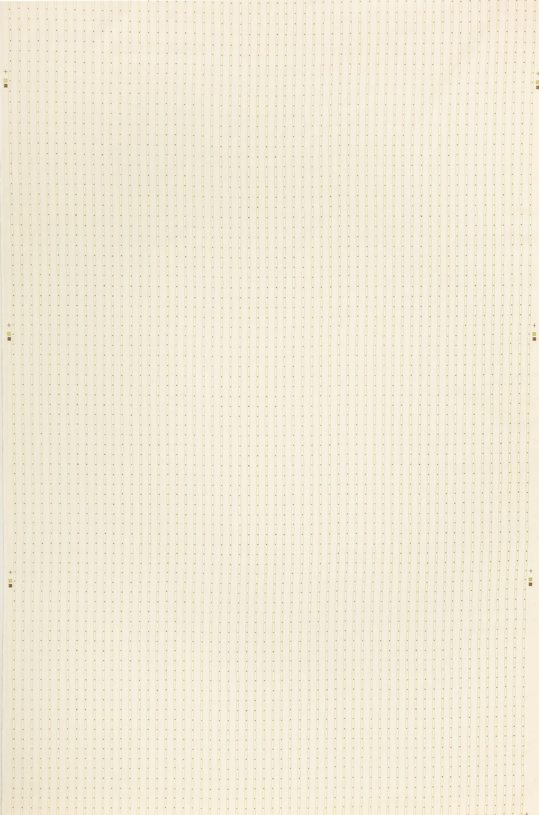 Alan Campbell Fabric: Soho Vertical - Custom Jungle Green / Brown on Tinted Belgian Linen / Cotton