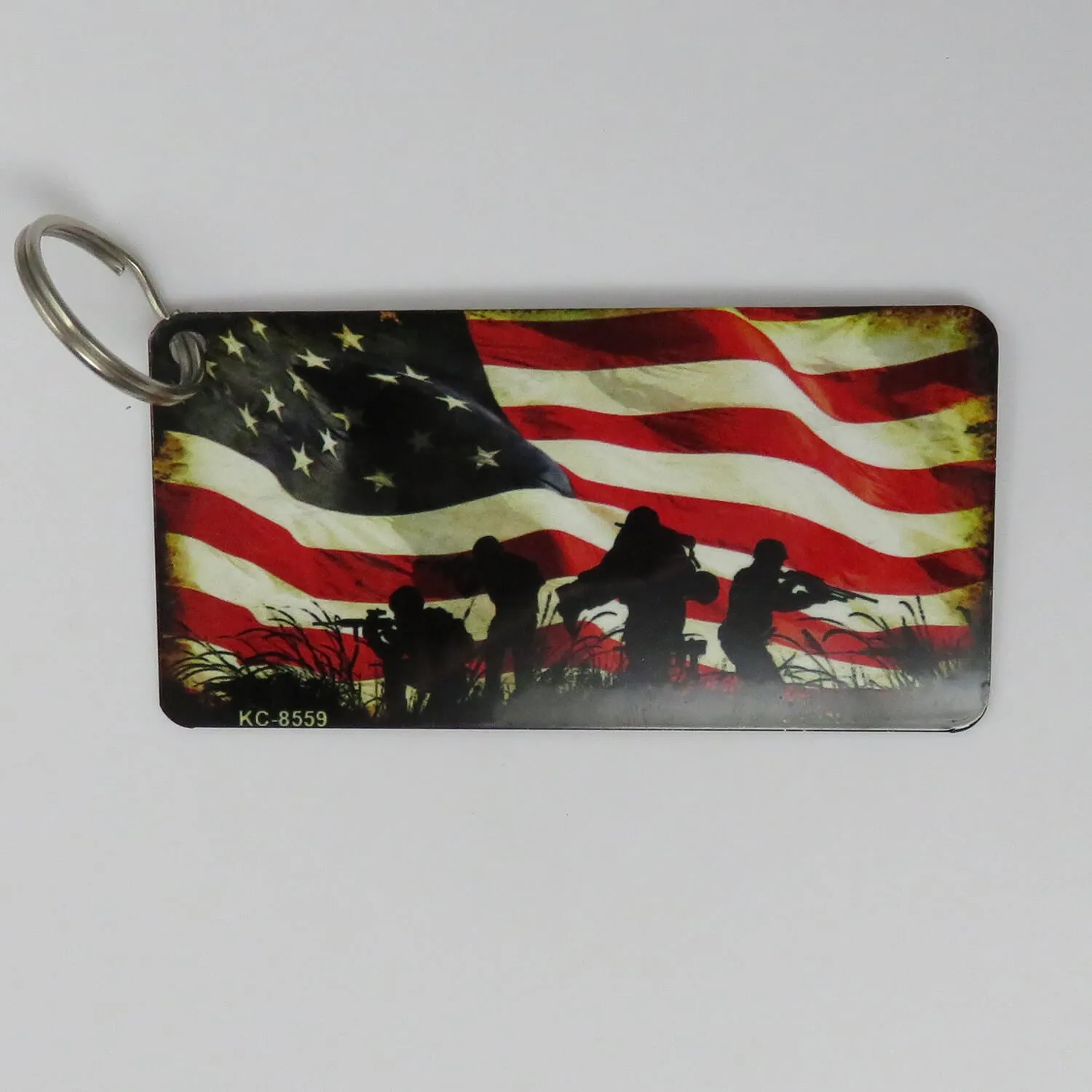 American Flag Soldiers Key Chain