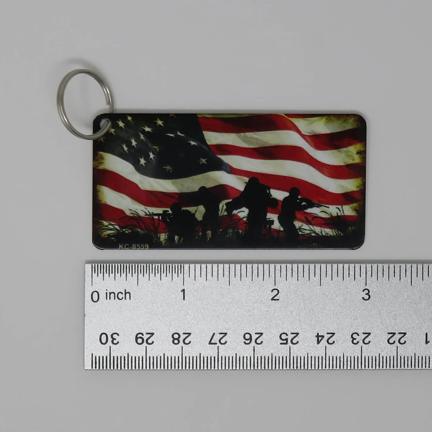 American Flag Soldiers Key Chain