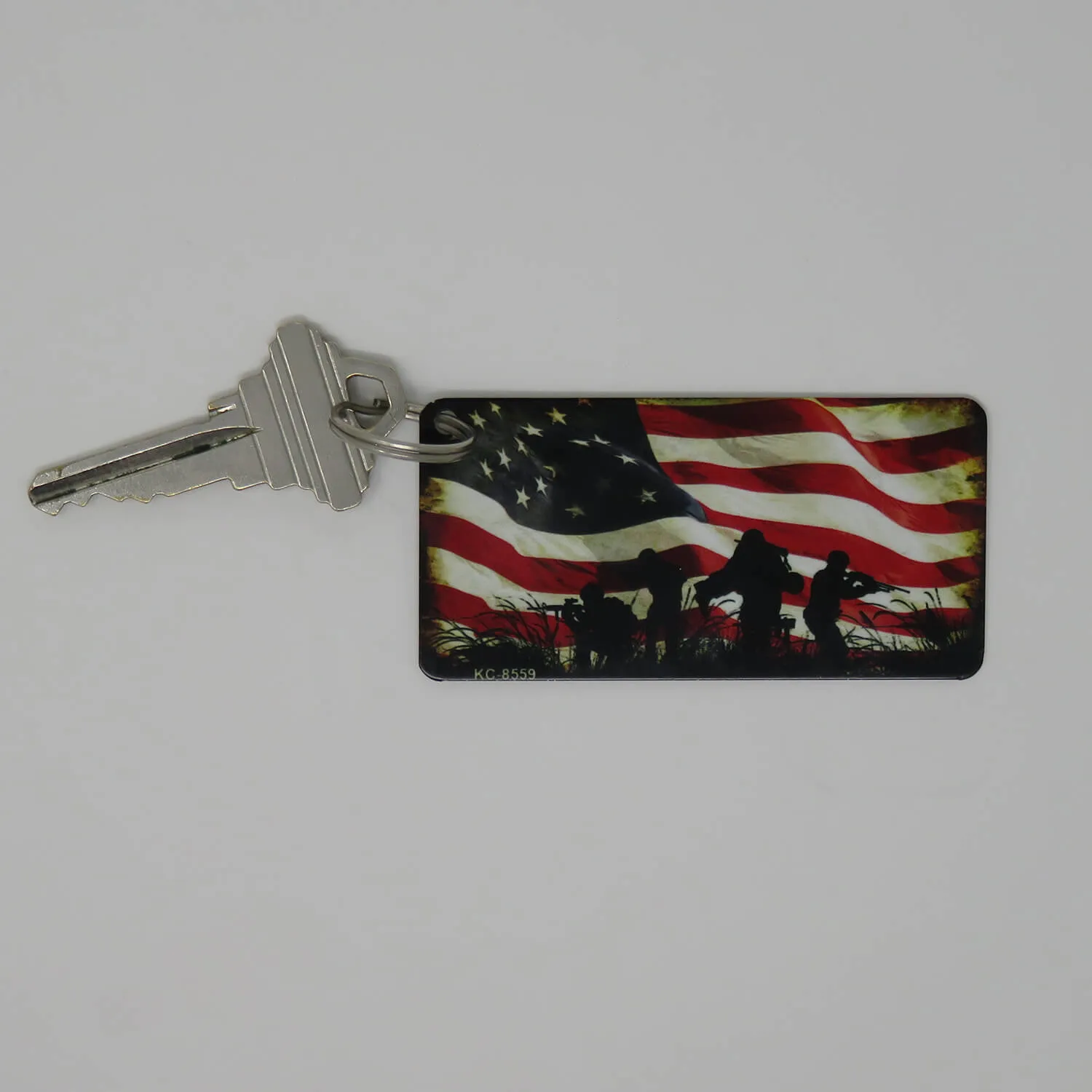 American Flag Soldiers Key Chain