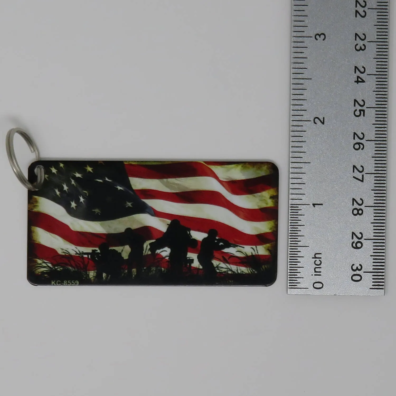 American Flag Soldiers Key Chain