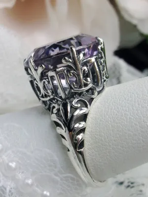 Amethyst Ring, Natural Gemstone, Romantic Gothic Jewelry #D123
