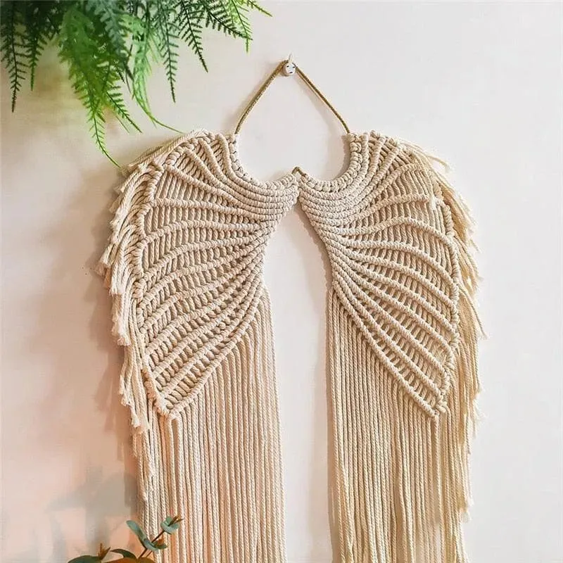 Angel Wings Hand Woven Macrame Wall Hanging
