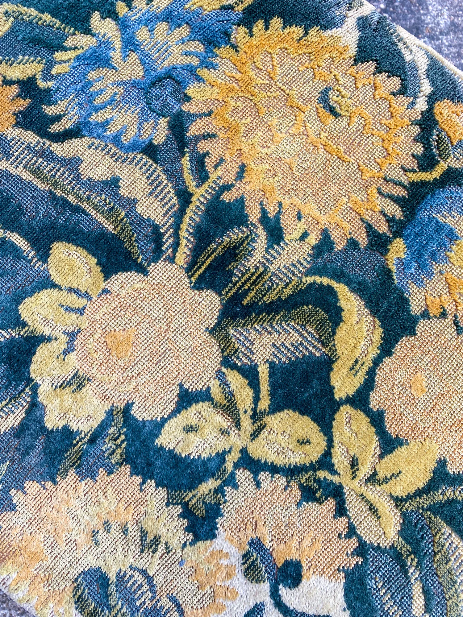 Antique French Barley Twist Armchair with Chintz Upholstery, circa 1900