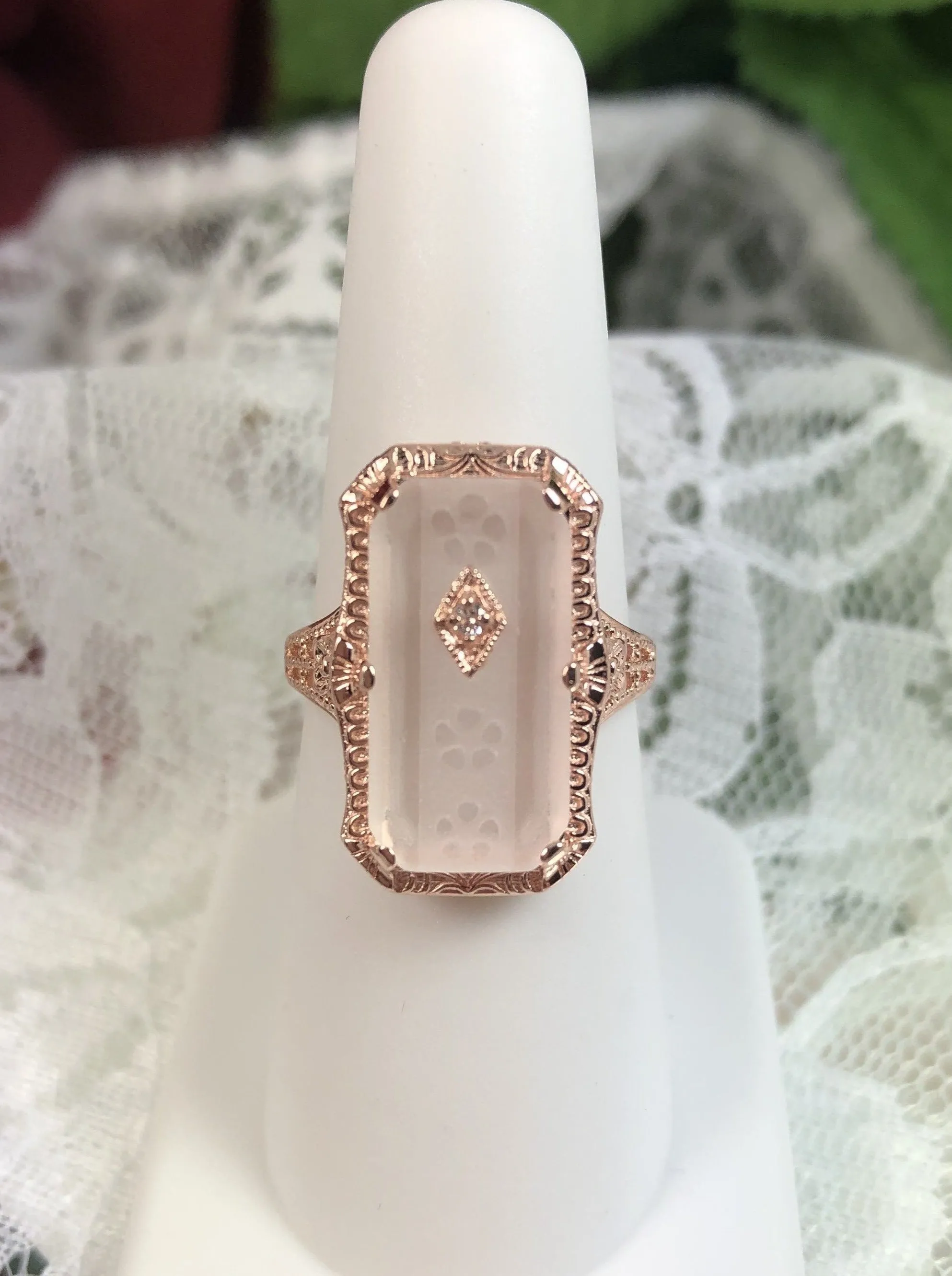 Art Deco Ring or Jewelry Set, Rose Gold overlay, 1915's Era Vintage Style Jewelry #S232
