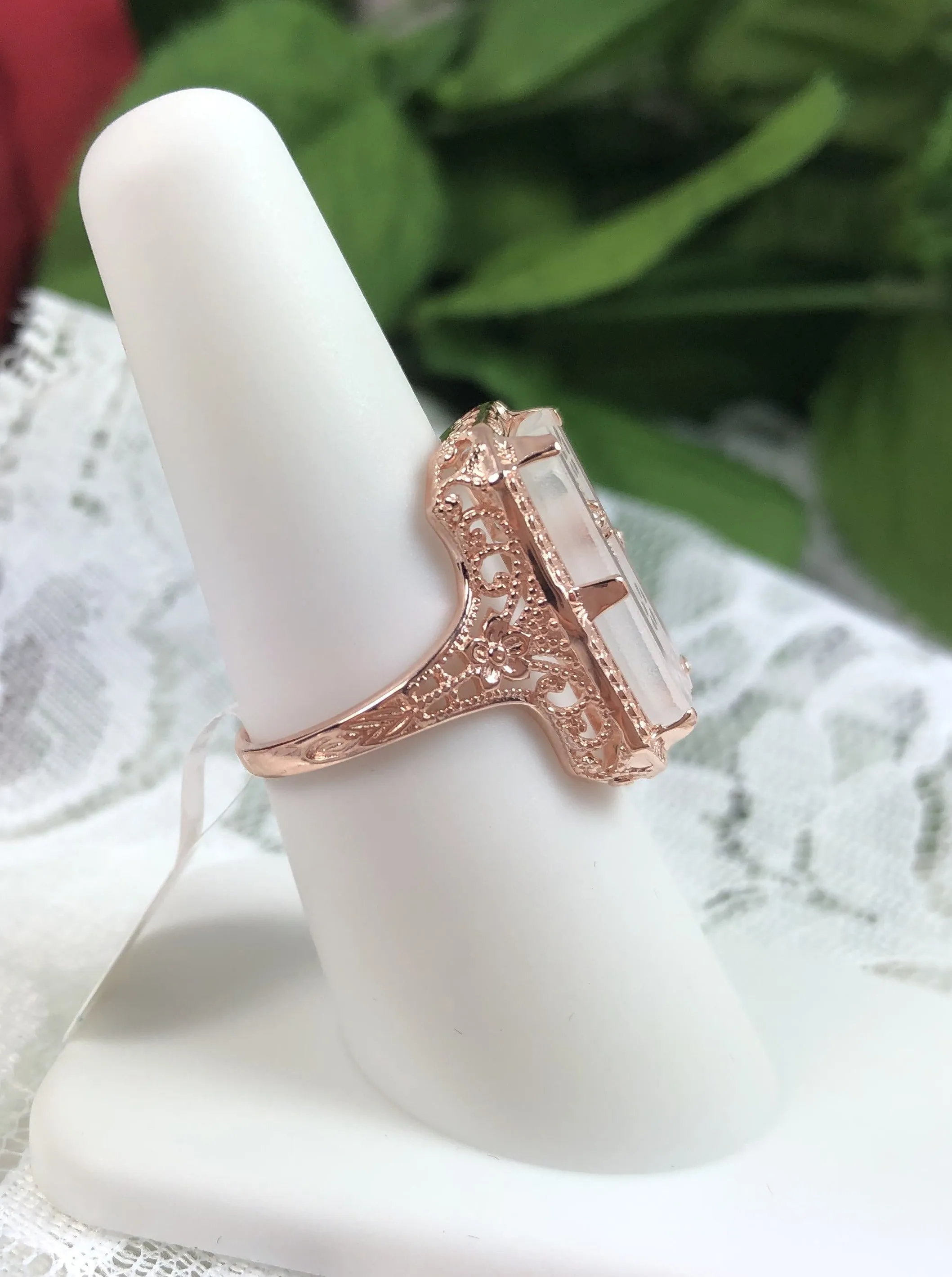 Art Deco Ring or Jewelry Set, Rose Gold overlay, 1915's Era Vintage Style Jewelry #S232
