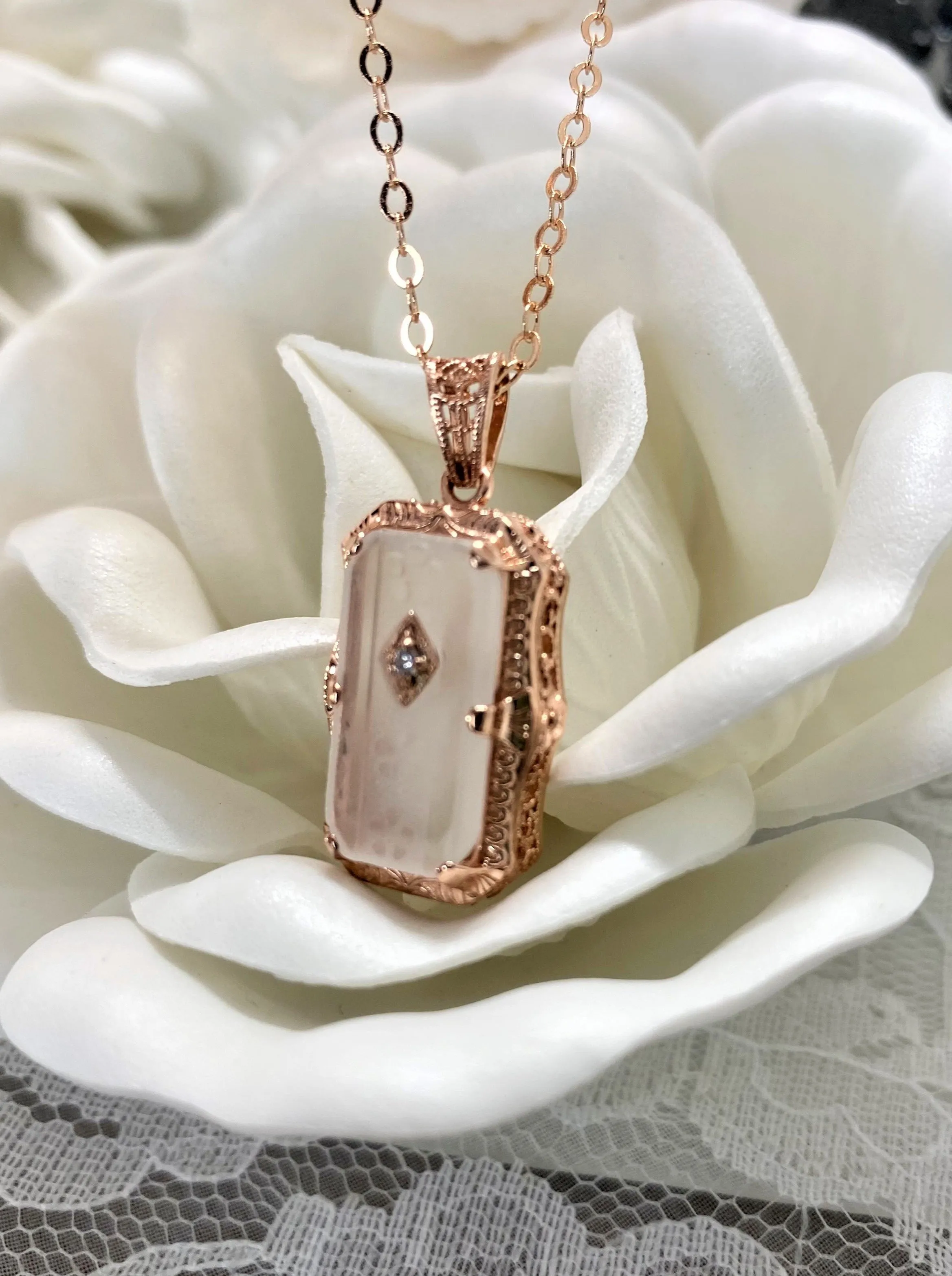 Art Deco Ring or Jewelry Set, Rose Gold overlay, 1915's Era Vintage Style Jewelry #S232