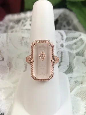 Art Deco Ring or Jewelry Set, Rose Gold overlay, 1915's Era Vintage Style Jewelry #S232