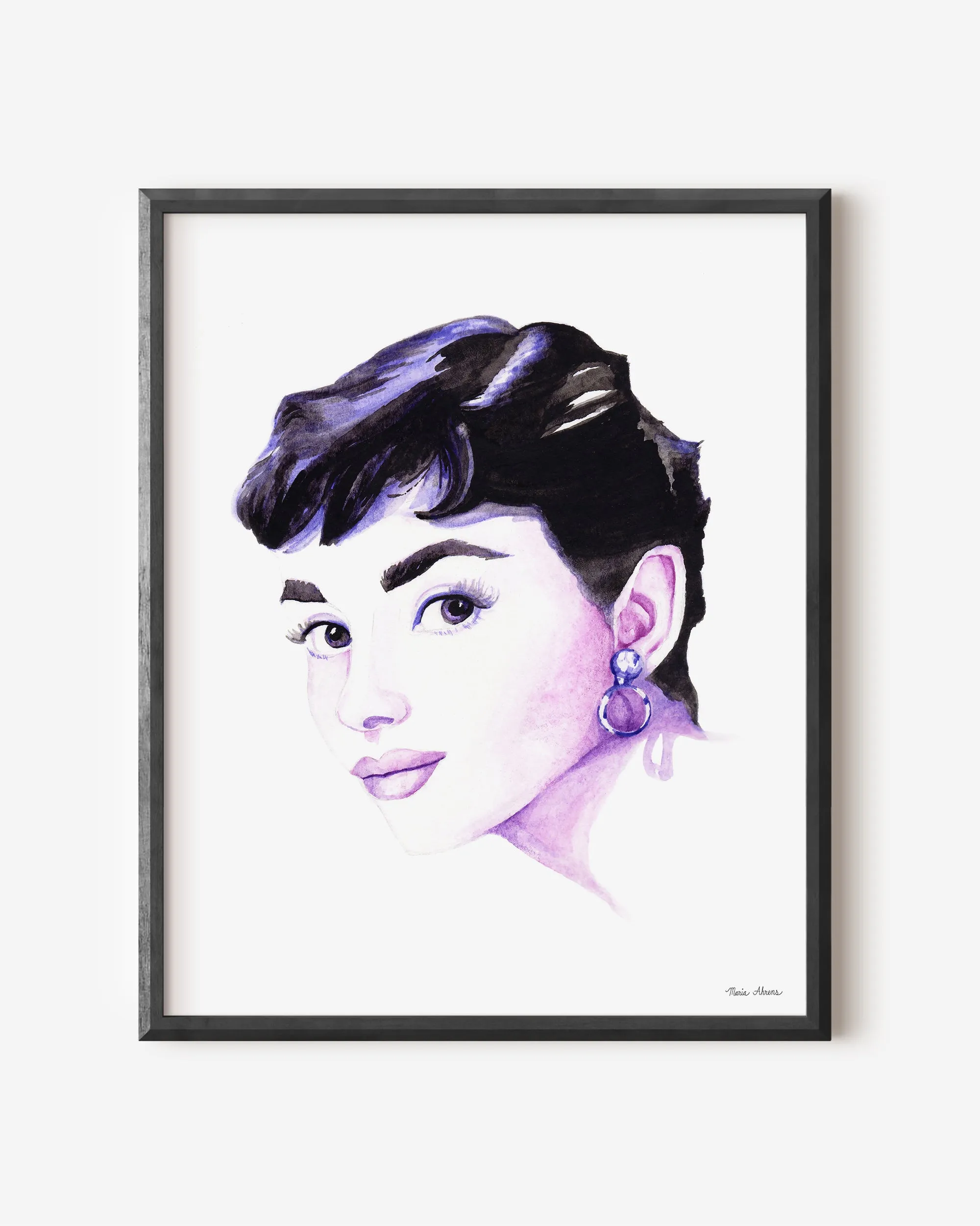Audrey Hepburn Watercolor Art Print