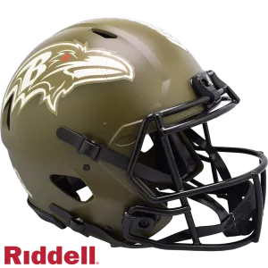 Baltimore Ravens Helmet Riddell Authentic Full Size Speed Style Salute To Service