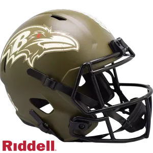 Baltimore Ravens Helmet Riddell Replica Full Size Speed Style Salute To Service