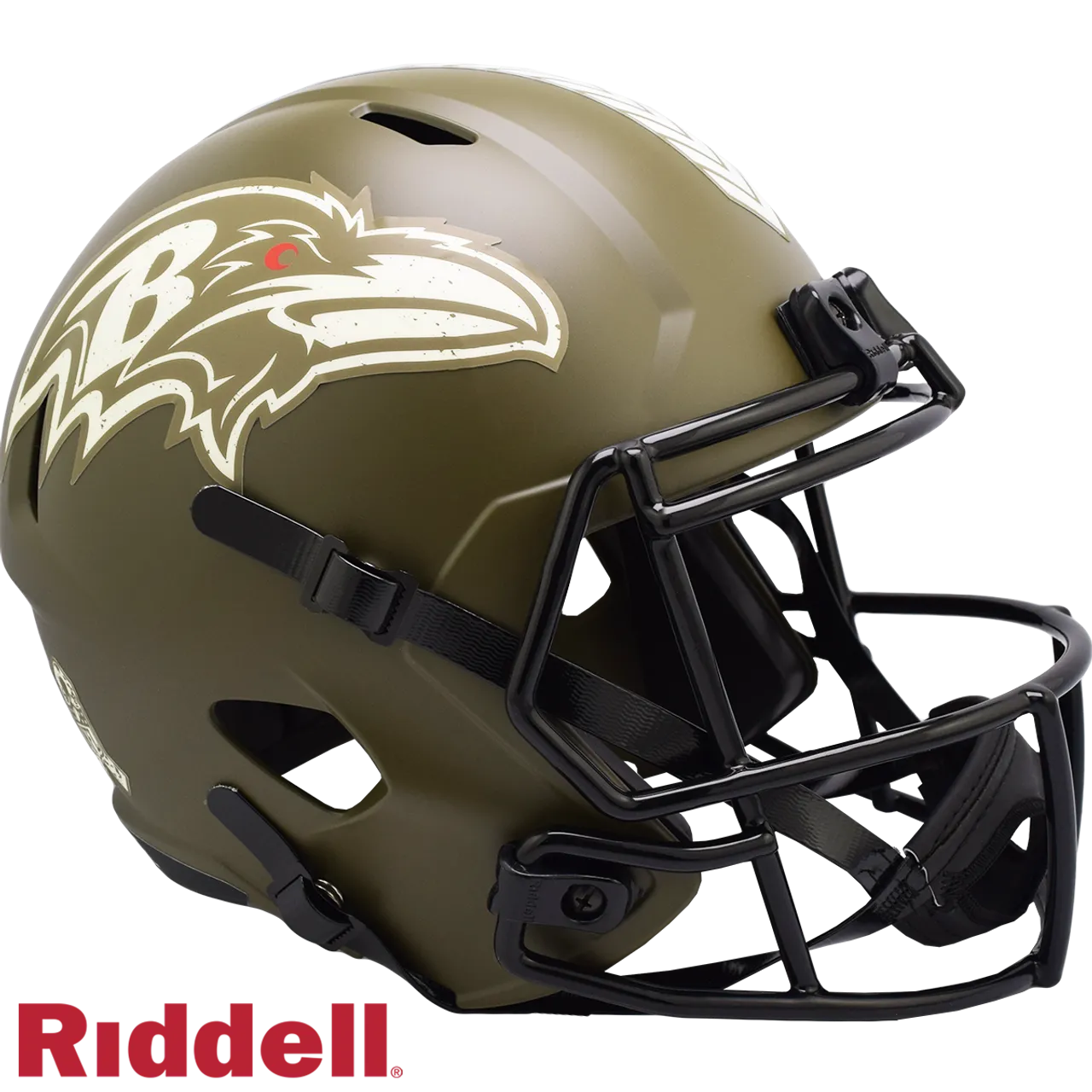 Baltimore Ravens Helmet Riddell Replica Full Size Speed Style Salute To Service