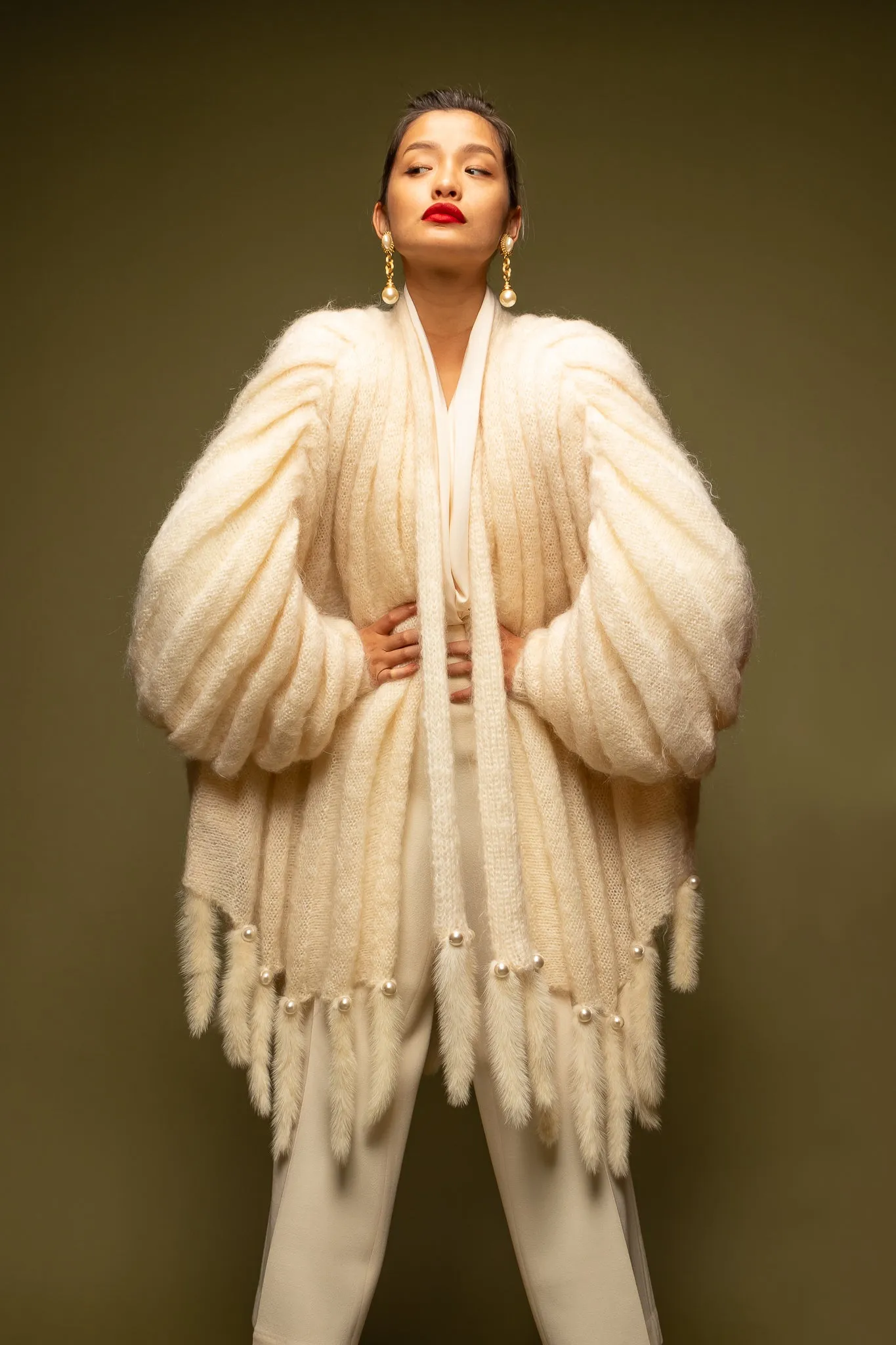 Batwing Sweater Cape Coat