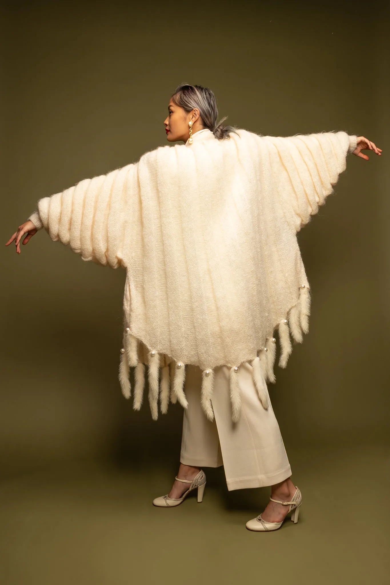 Batwing Sweater Cape Coat