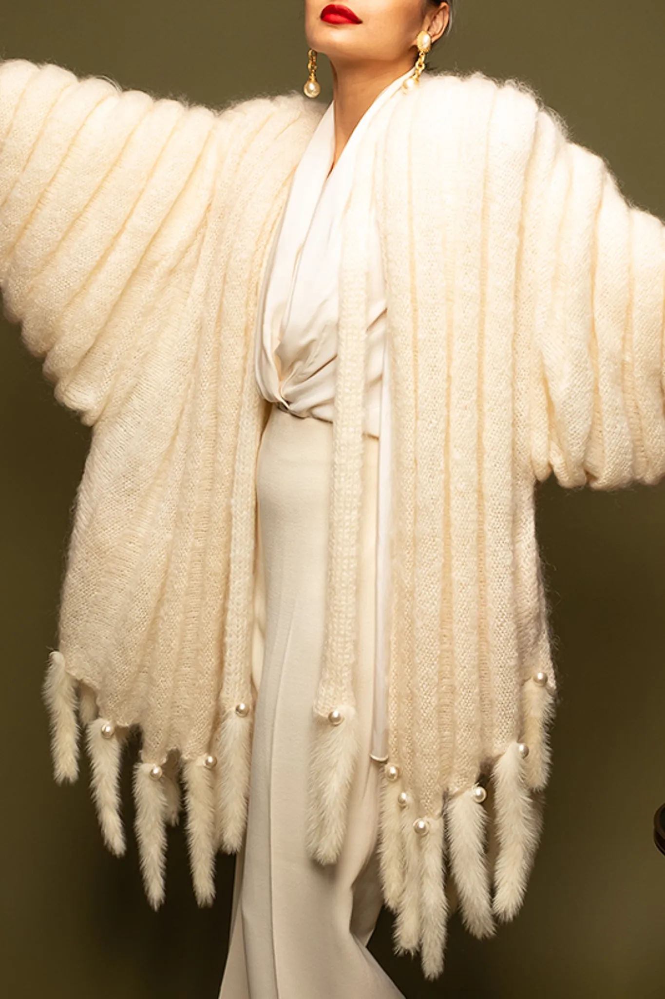 Batwing Sweater Cape Coat