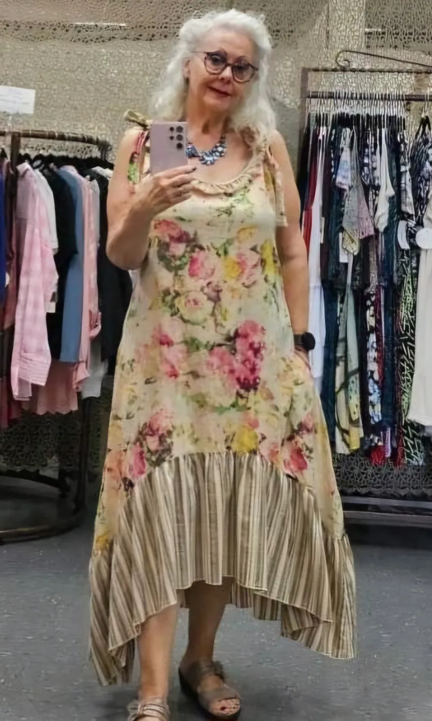 Beautiful Bohemian Style Floral Dress