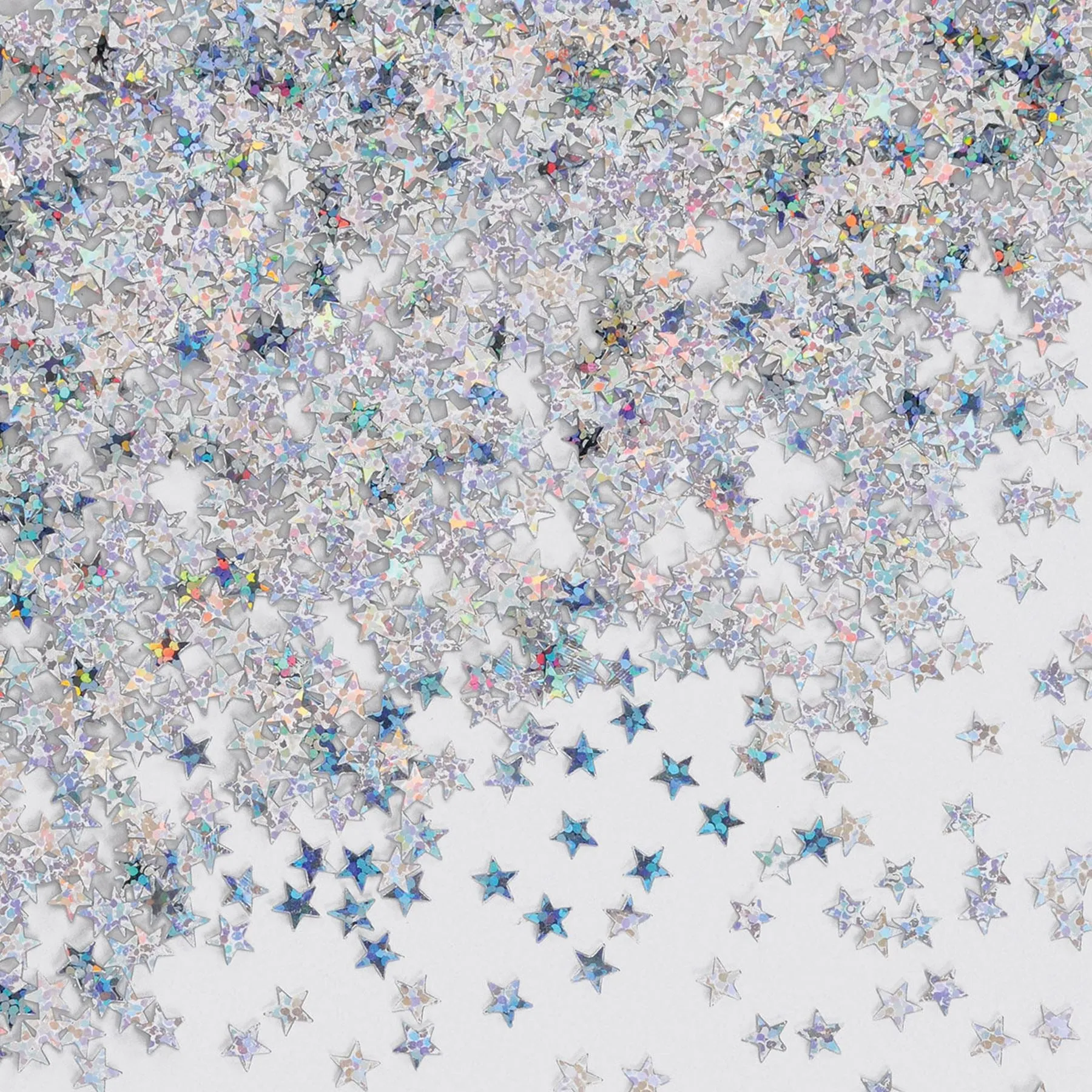 Beistle Silver Holographic Stars Confetti - Party Supply Decoration for General Occasion