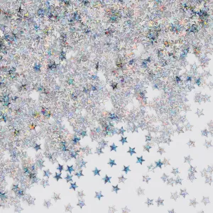 Beistle Silver Holographic Stars Confetti - Party Supply Decoration for General Occasion