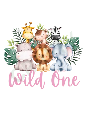 Birthday Wild One Jungle Sublimation Print