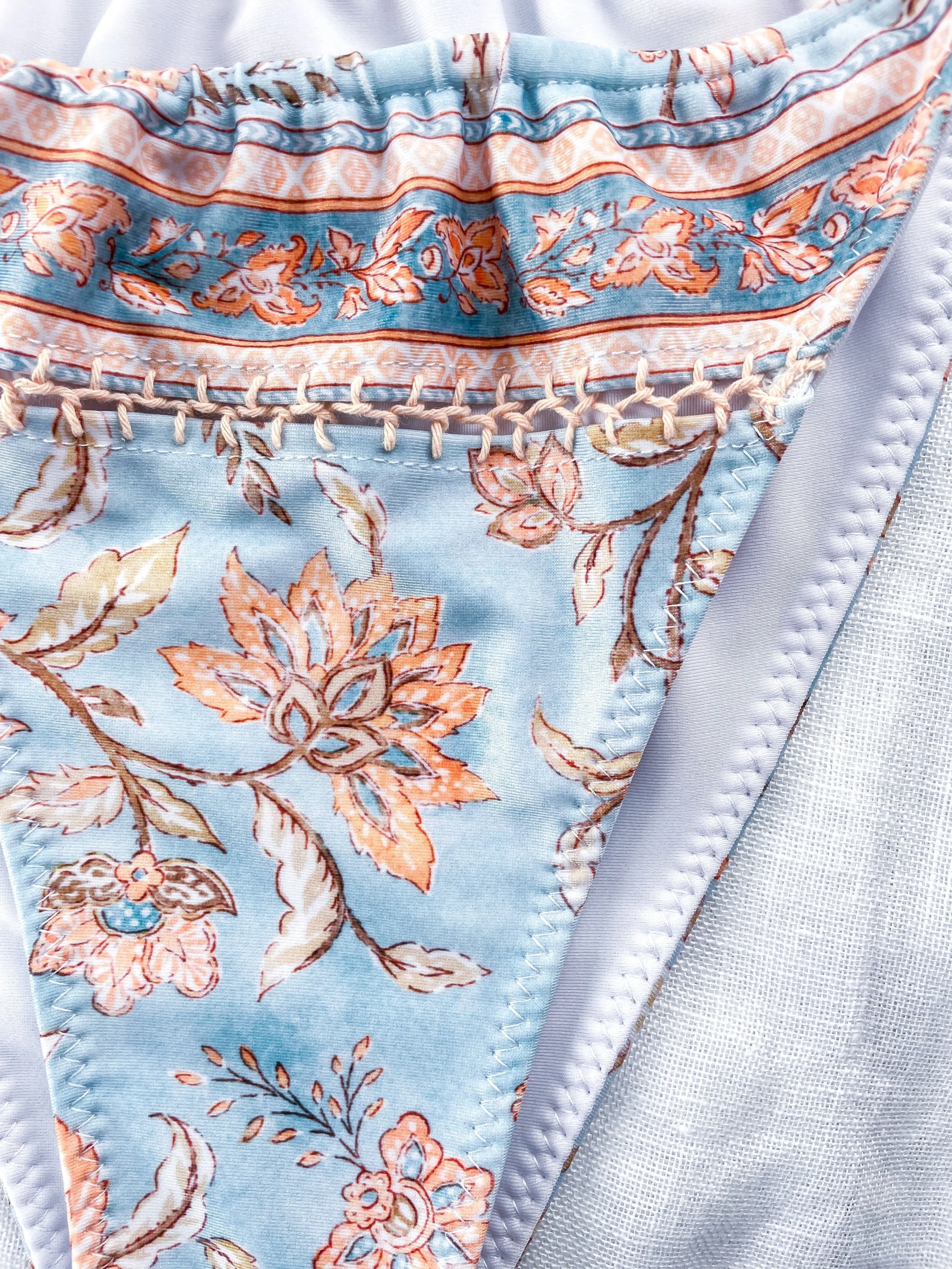 Blossom Side Tie Bottom ♲ Aqua