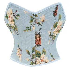 Blue Floral Renaissance Bustier